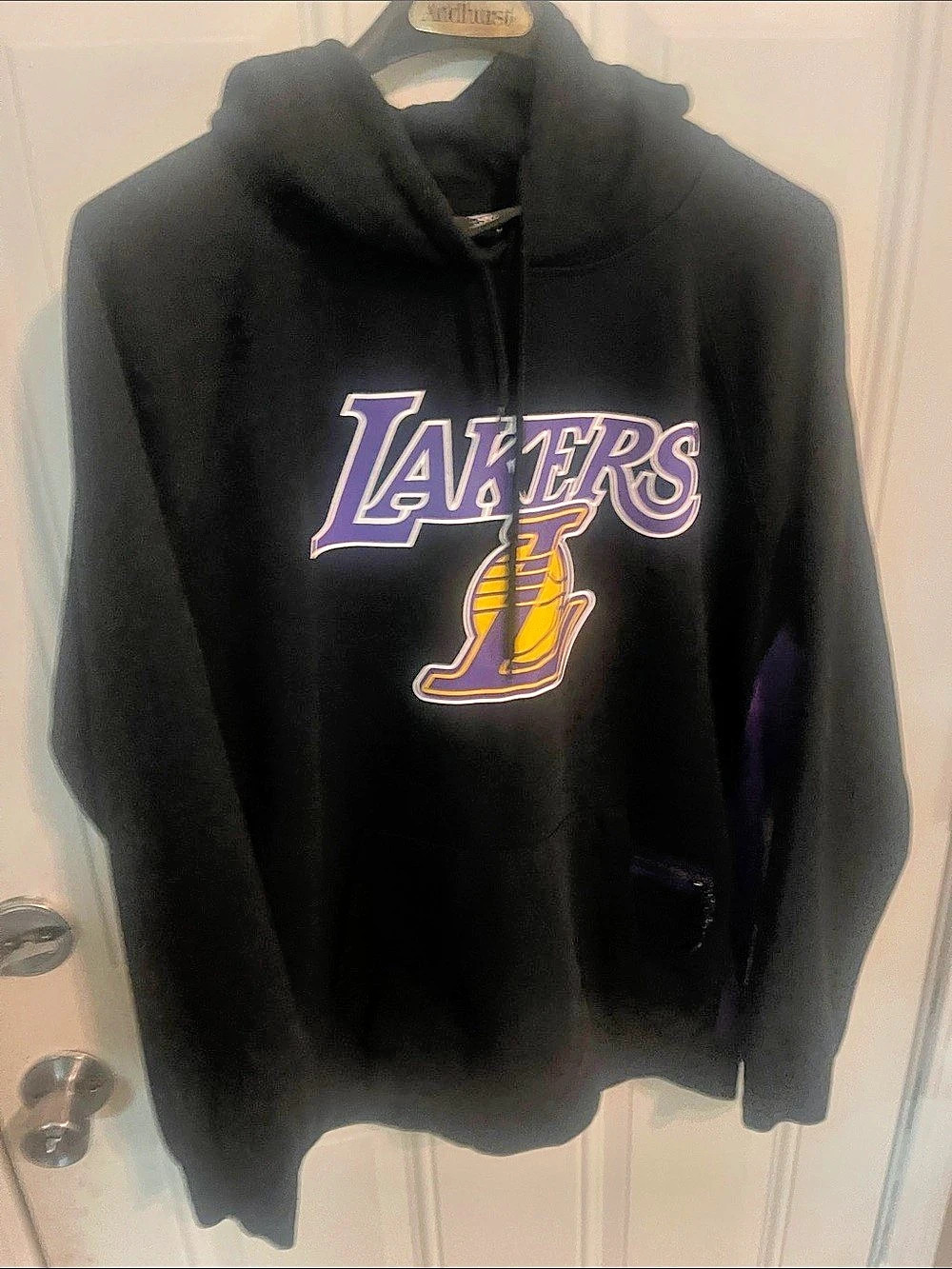 NBA Los Angeles Lakers hoodie Graphic Hoodie in Black & Purple Large Like New